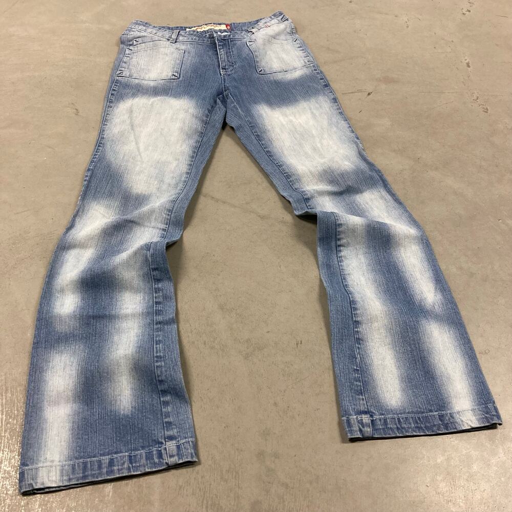 Y2k members property low rise bootcut jeans 28x30